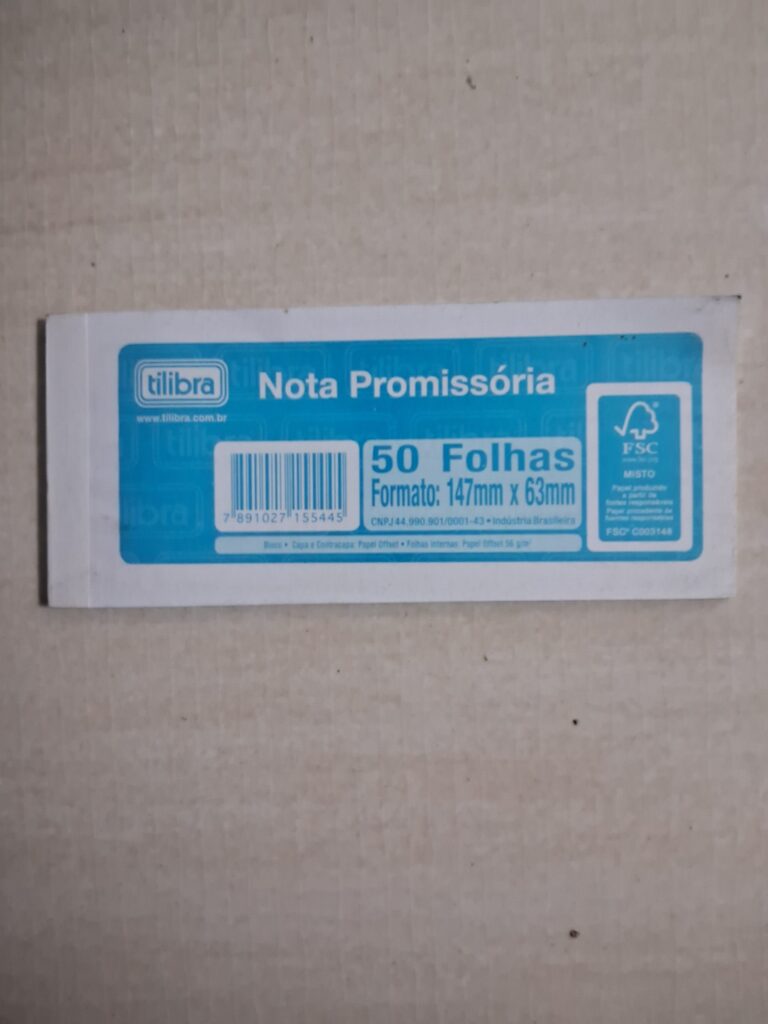 Nota promissória pequena Tilibra