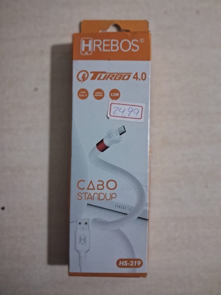 Hrebos HS-219. Cabo Standup com conector Tipo-C.