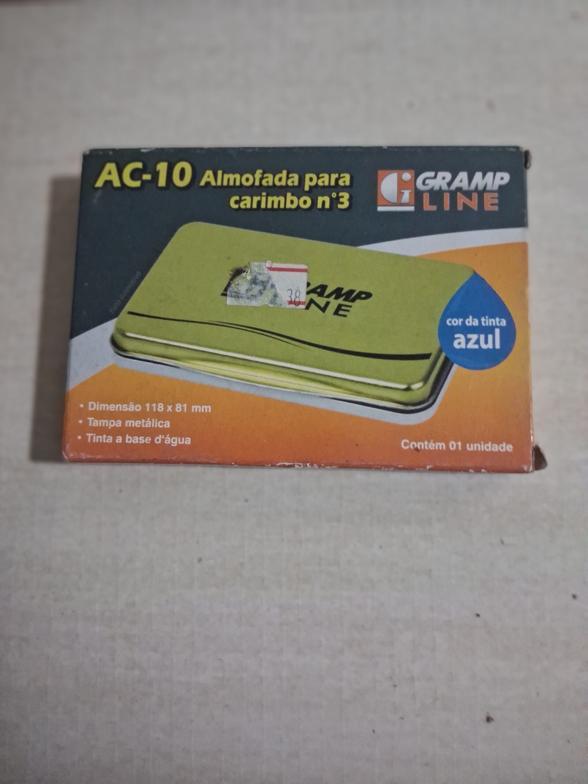 Almofada Carimbo N.3 Azul AC-10