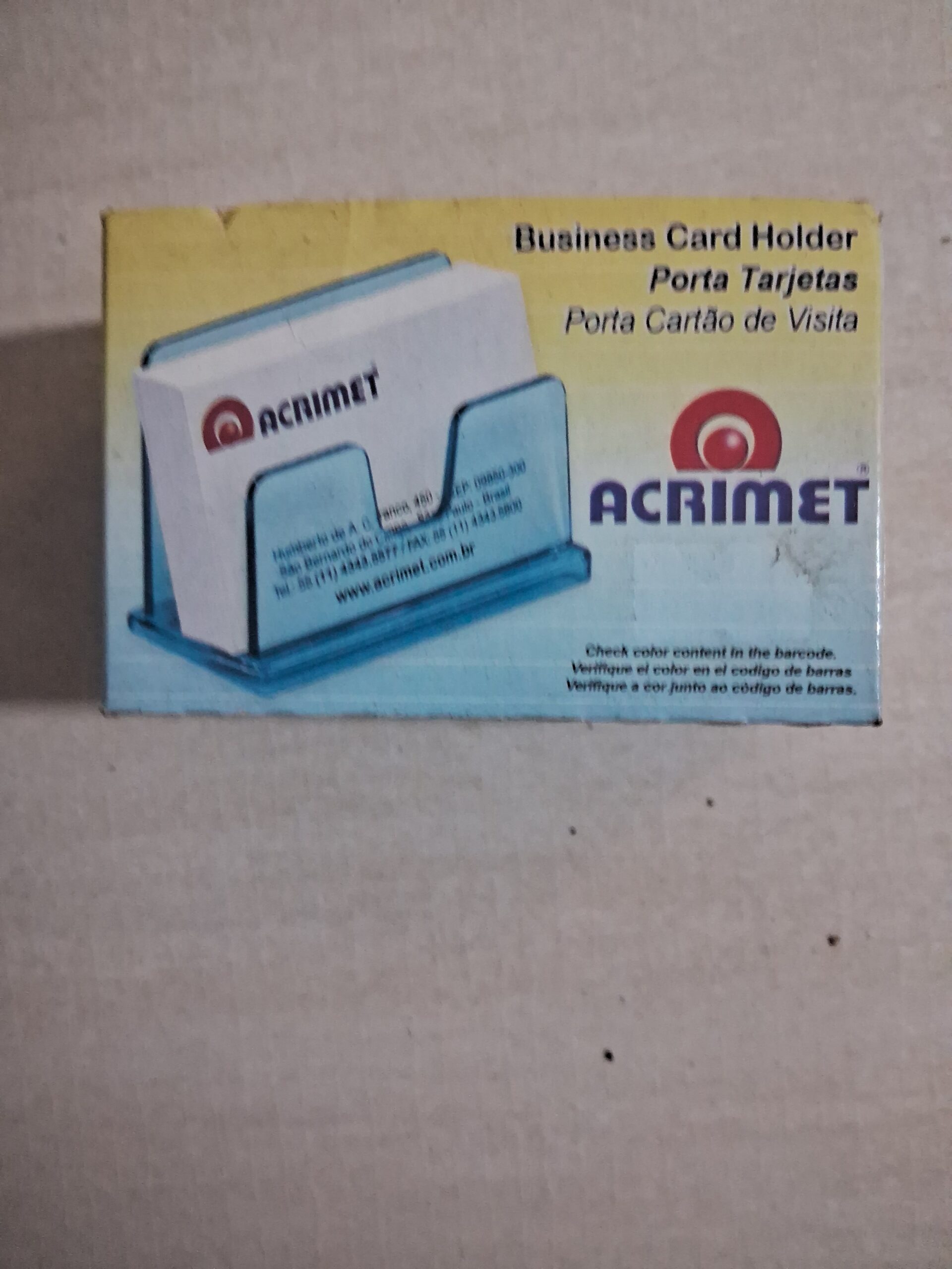 Porta-Cartão de Visita Acrimet Classic Transparente