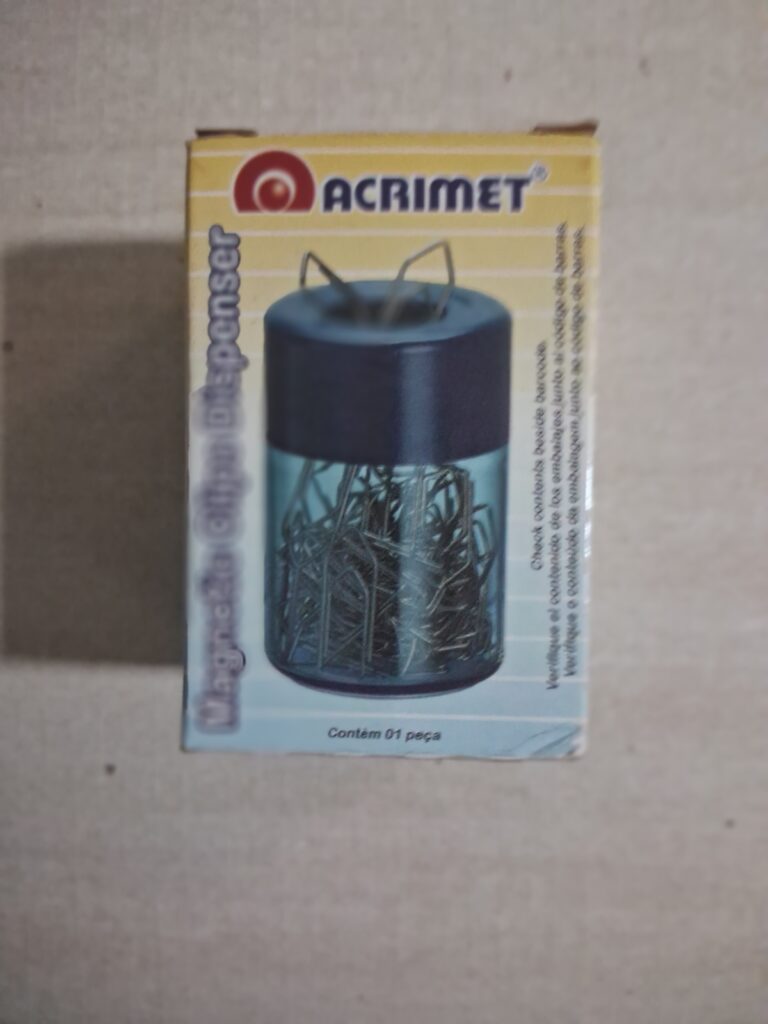 Porta clipes com imã cor preto  ACRIMET
